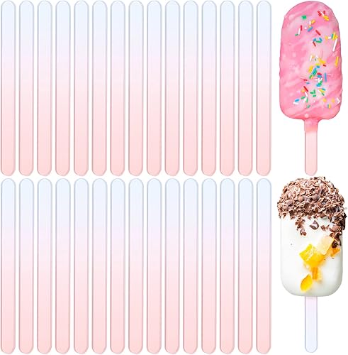 Miniatura 9 de 30 palitos acrílicos reutilizables para tartas, moldes para tartas, espejos, palitos de helado, molde para tartas para el hogar, pasteles, dulces