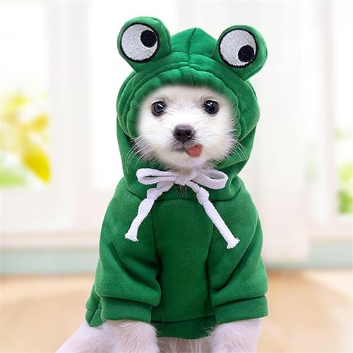 Miniatura 4 de Ropa de invierno cálida para perros, abrigo con capucha de diseño lindo de frutas, de vellón, chaqueta para mascotas, ideal para Bulldog Francés,