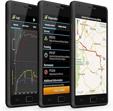 OBDLink LX Bluetooth 3.0 OBD2 Adapter for Motoscan, Torque, Hybrid Assistant (Android Only), OBD II Diagnostic Scanner