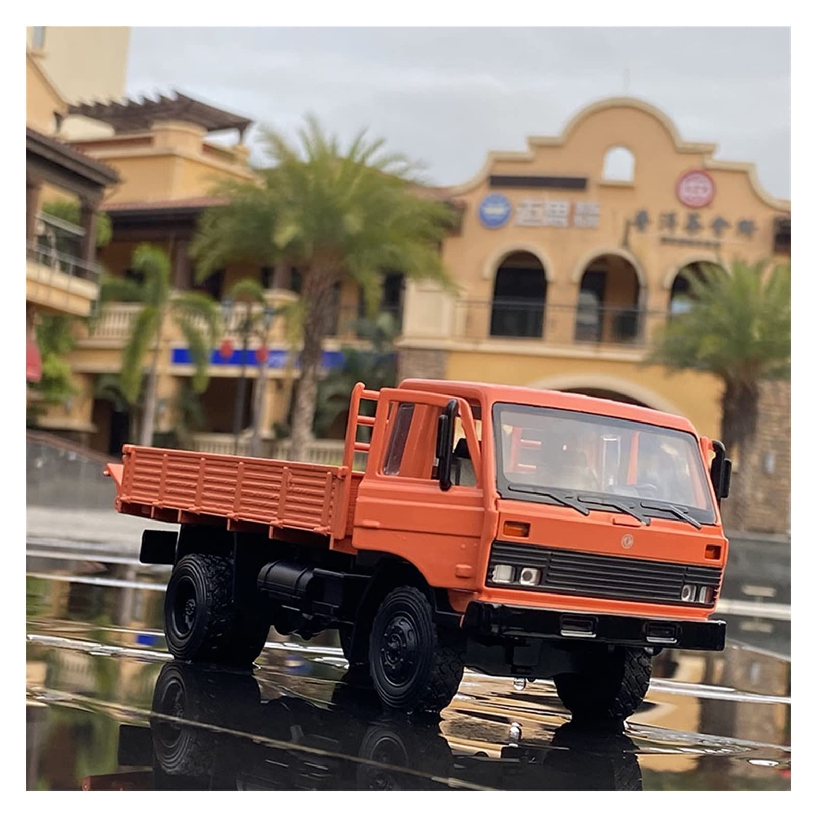 Camion de transport militaire en métal 1/32 LANUVA orange miniature de collection pour enfant