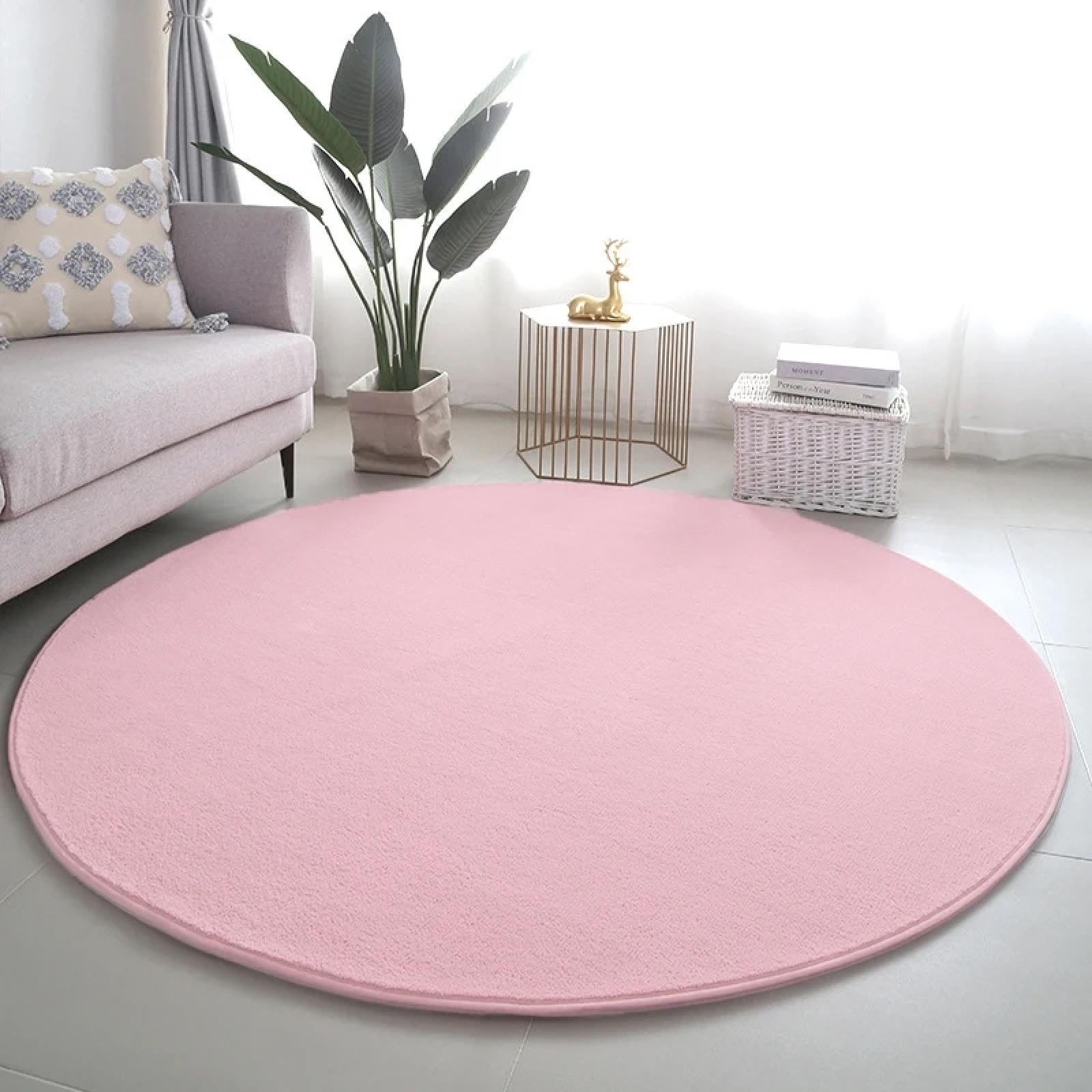 Tapis rose pour salon et chambre à coucher pour décorer le balcon