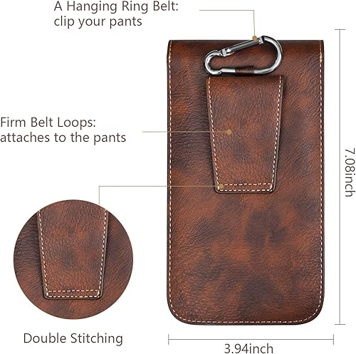 Miniatura 5 de Funda universal para teléfono celular para hombre, cartera pequeña universal con gancho desmontable para cinturón para Apple iPhone XXrXs Max  8