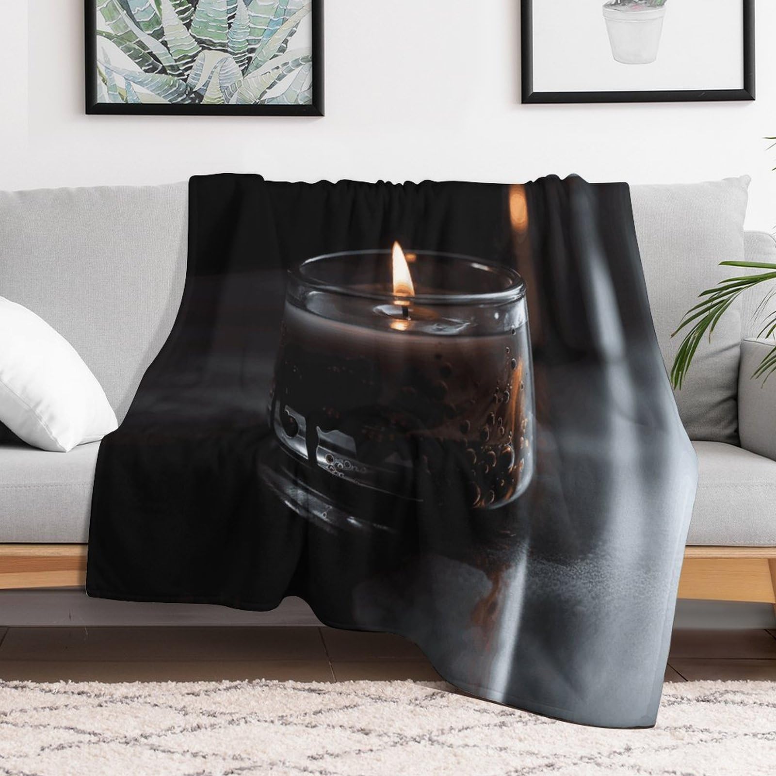 Couverture micro polaire 152x203 cm douce et légère pour lit
