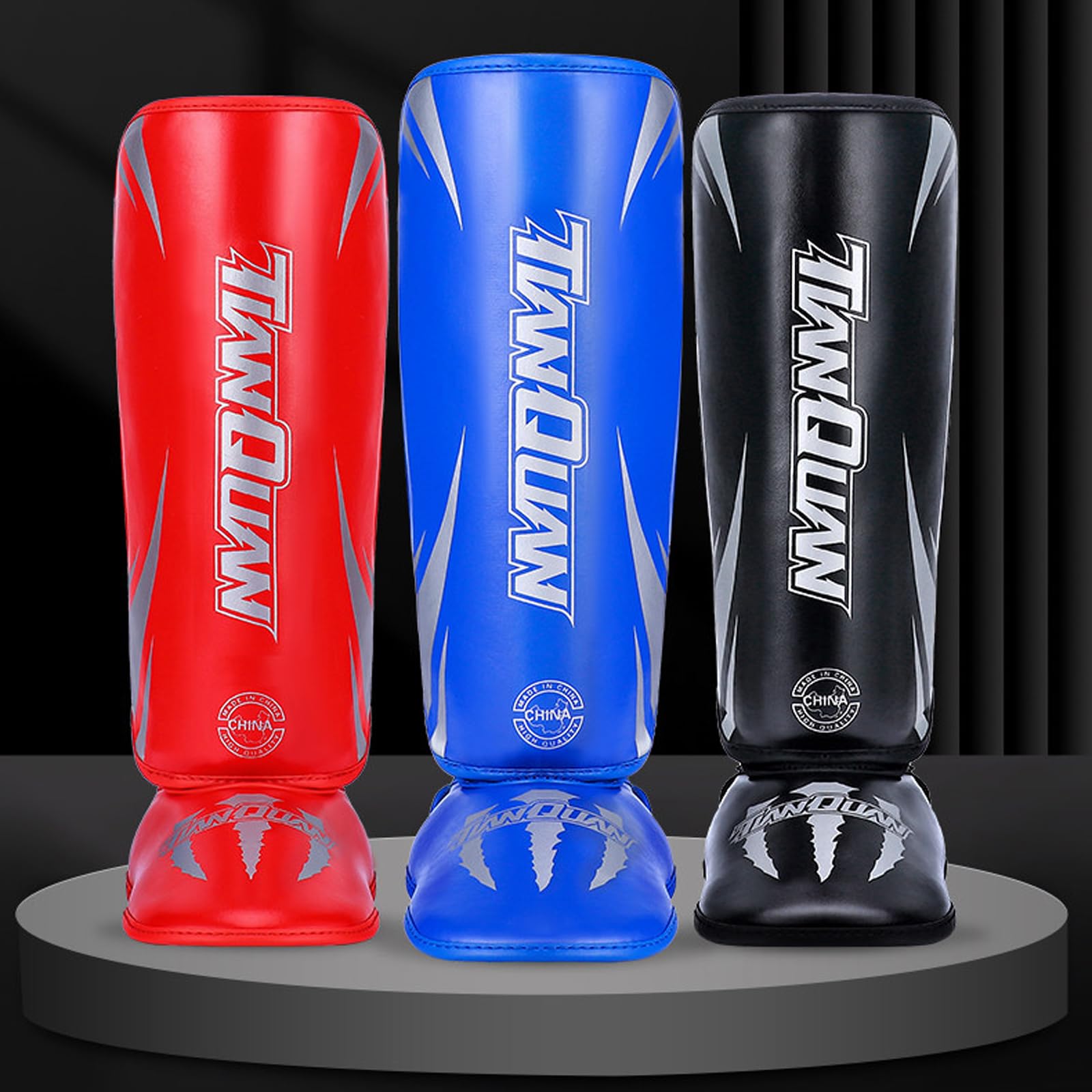 Piedi Protezione Shin Guard,Parastinchi da Boxe,Parastinchi per Arti Marziali,MMA Arti Marziali Protettivo Parastinchi,Traspiranti,per Allenamento Sparring,Arti Marziali Boxe Karatè