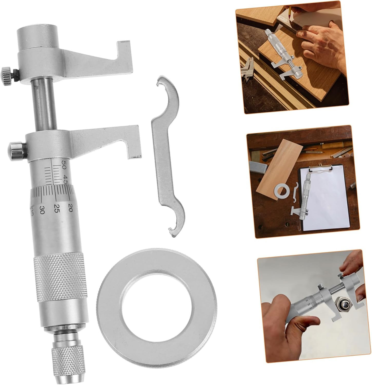 KICHOUSE Micrometer Calipers for Accurate Measuring Millimeters and Lightweight and Measuring Tool for Professionals and Diy Projects