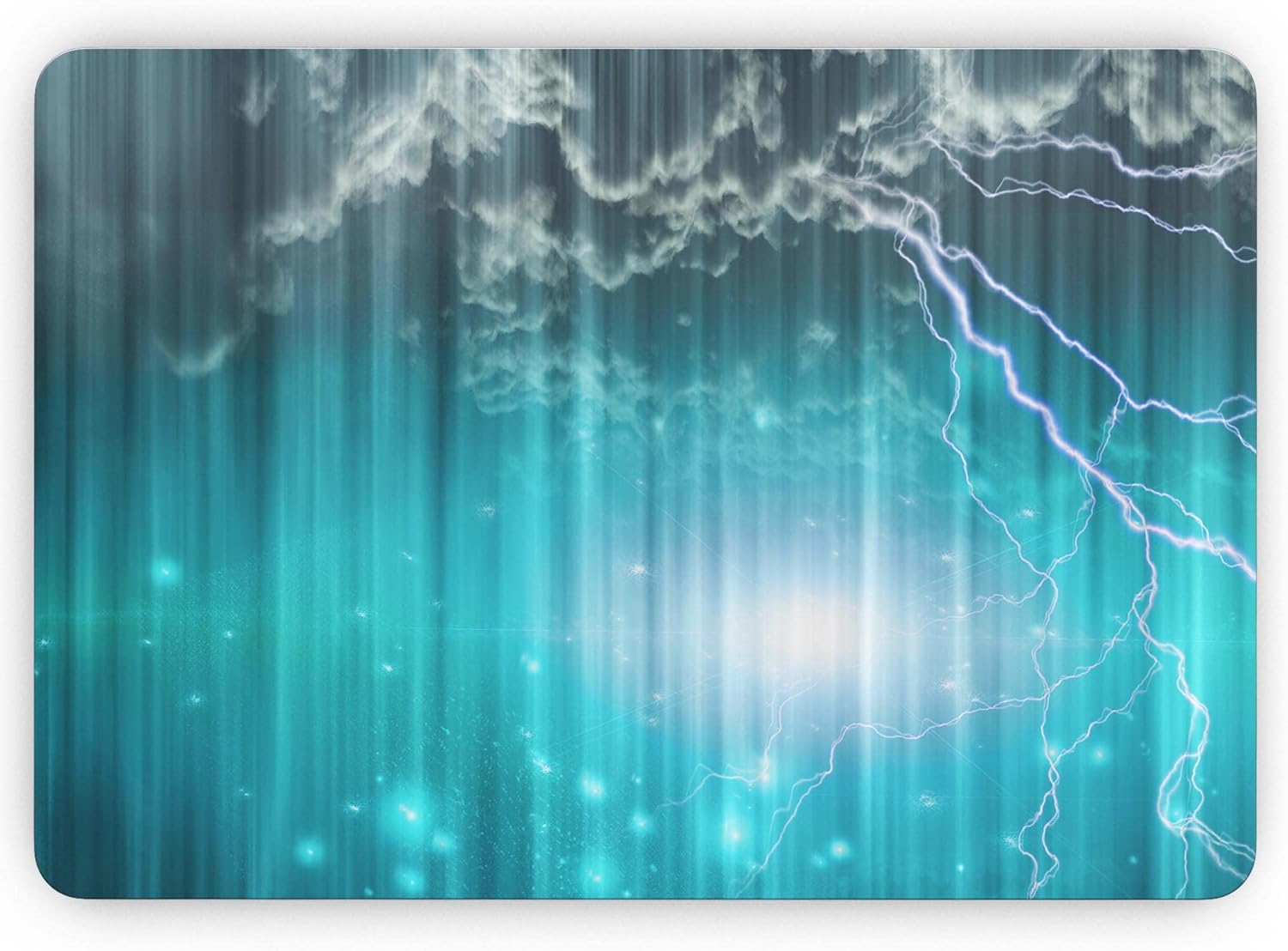 DesignSkinz - Teal Twilight Zone with Strikes of Lightening - Full-Body Wrap Protective Decal Skin Kit Compatible with MacBook 13" Pro M1 (A2338)