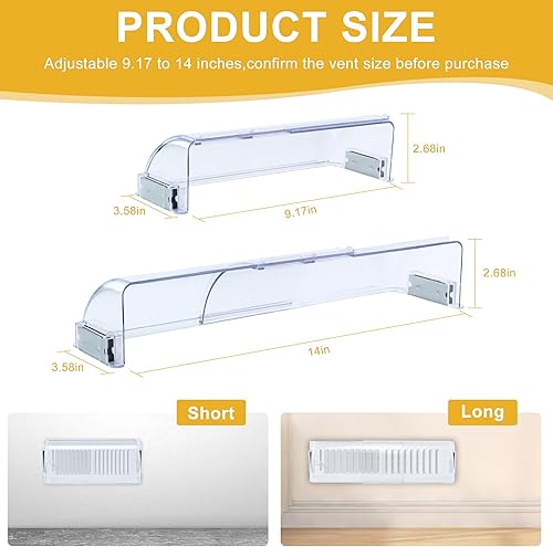 Miniatura 2 de Imán ampliador mejora los deflectores de ventilación de aire con imanes más grandes y cierre, se ajusta entre deflectores de ventilación de 9.17 a