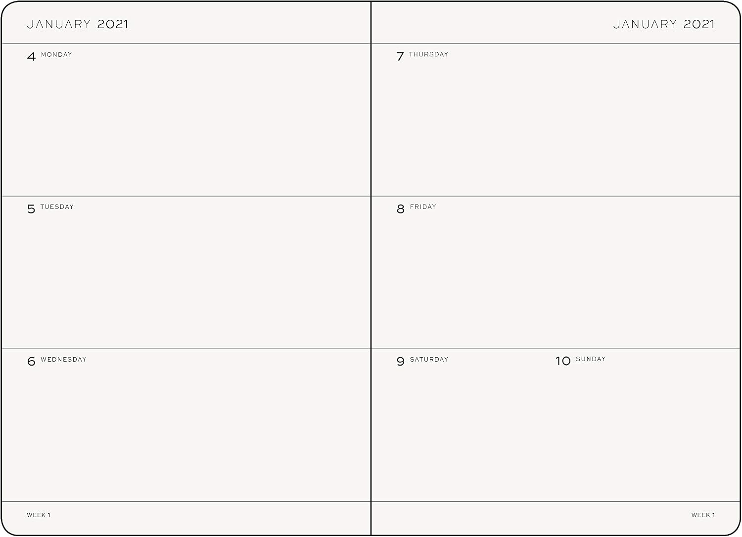 LEUCHTTURM1917 - Master A4+ Hardcover Weekly Planner with Extra Booklet (Black) - 2021, English