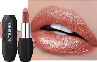 Glitter Metallic Lipstick, Waterproof Matte S...