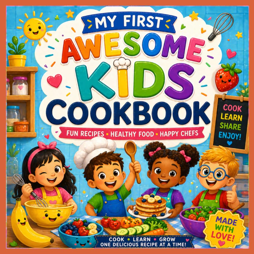 My First Awesome Kids Cookbook: Perfect beginner cookbook designed just for kids| Great for families, classrooms, and gifts