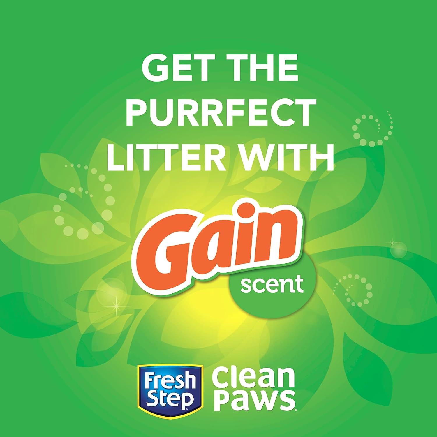 Fresh Step® Clean Paws® Cat Litter, Clumping Cat Litter with Febreze, Gain Scent – 22.5 Pounds