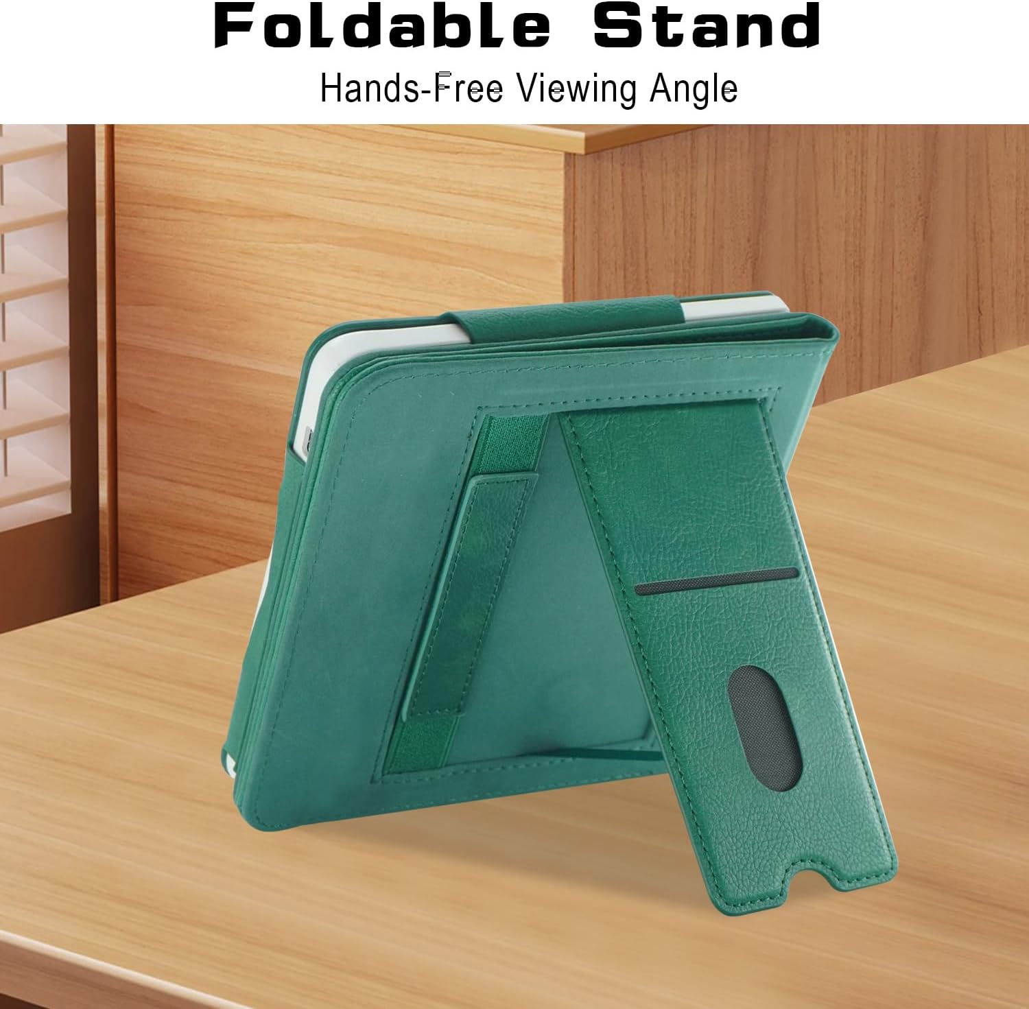 Case Compatible with Onyx Boox Tablet Go Color 7 ePaper E Ink Tablet,Premium PU Leather Stand Cover with Card Slot & Auto Wake/Sleep Smart Cover,DarkGreen