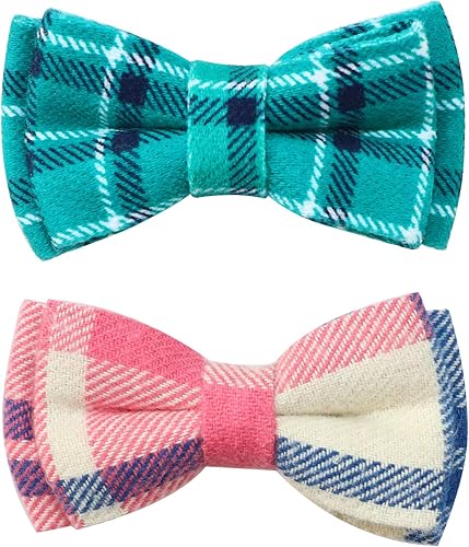 Vista 113 de Collar Joytale con corbatín y campana, lindos patrones de cuadros, 1 o 2 unidades de collares de seguridad para gato, Rojo