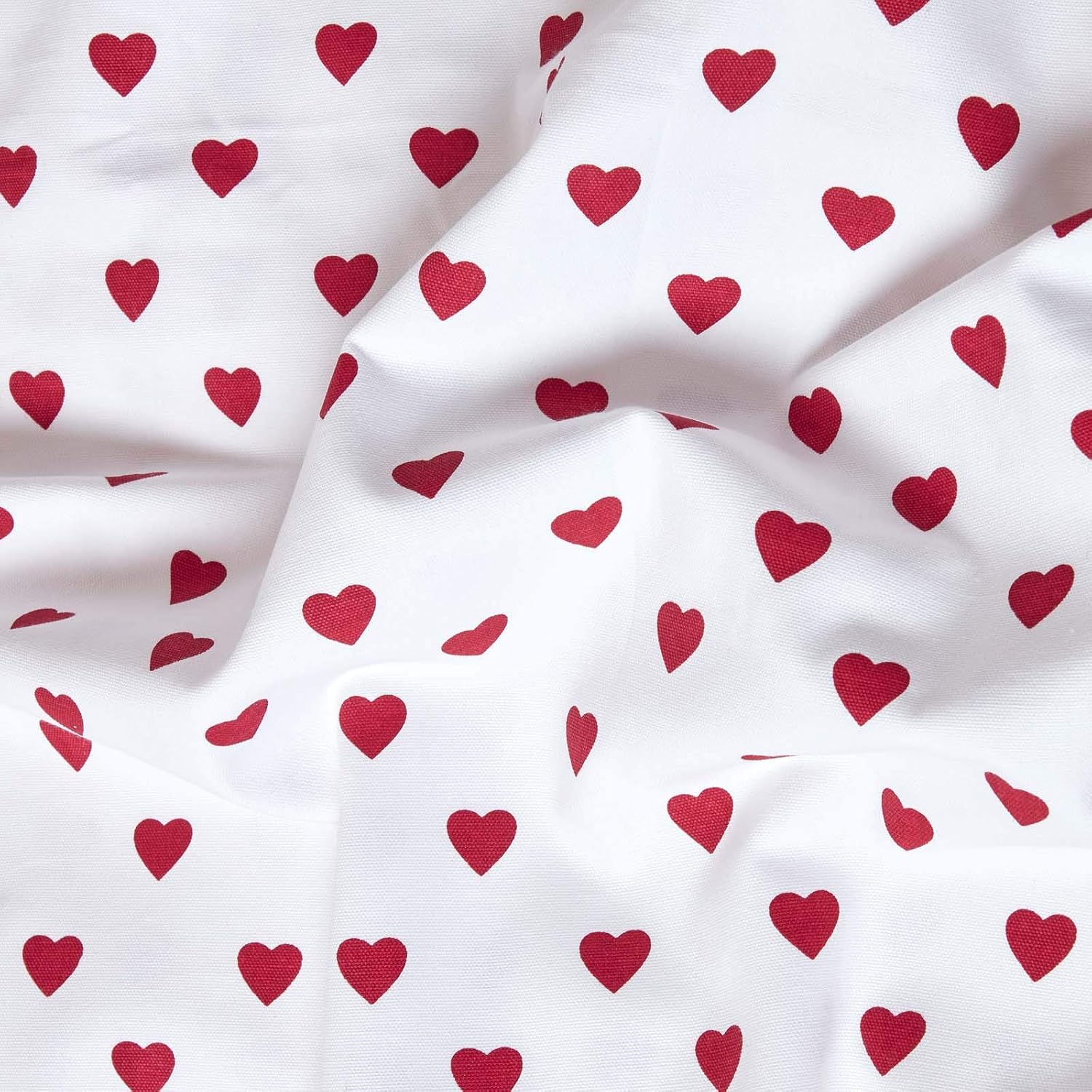 HOMESCAPES - Decorative Throw - 150 x 200 cm 60 x 79 Inch - Red Hearts - 100% Cotton - Washable Patchwork Sofa or Bed Throw - Image 5