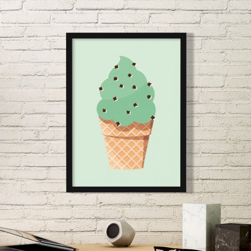 Cadre photo flocons d'avoine en bois pour une décoration de cuisine moderne