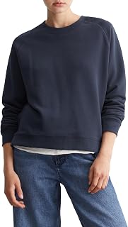 Marc O'Polo Denim Women's Organic Cotton Relaxed Fit Sweatshirt M Navy Teal