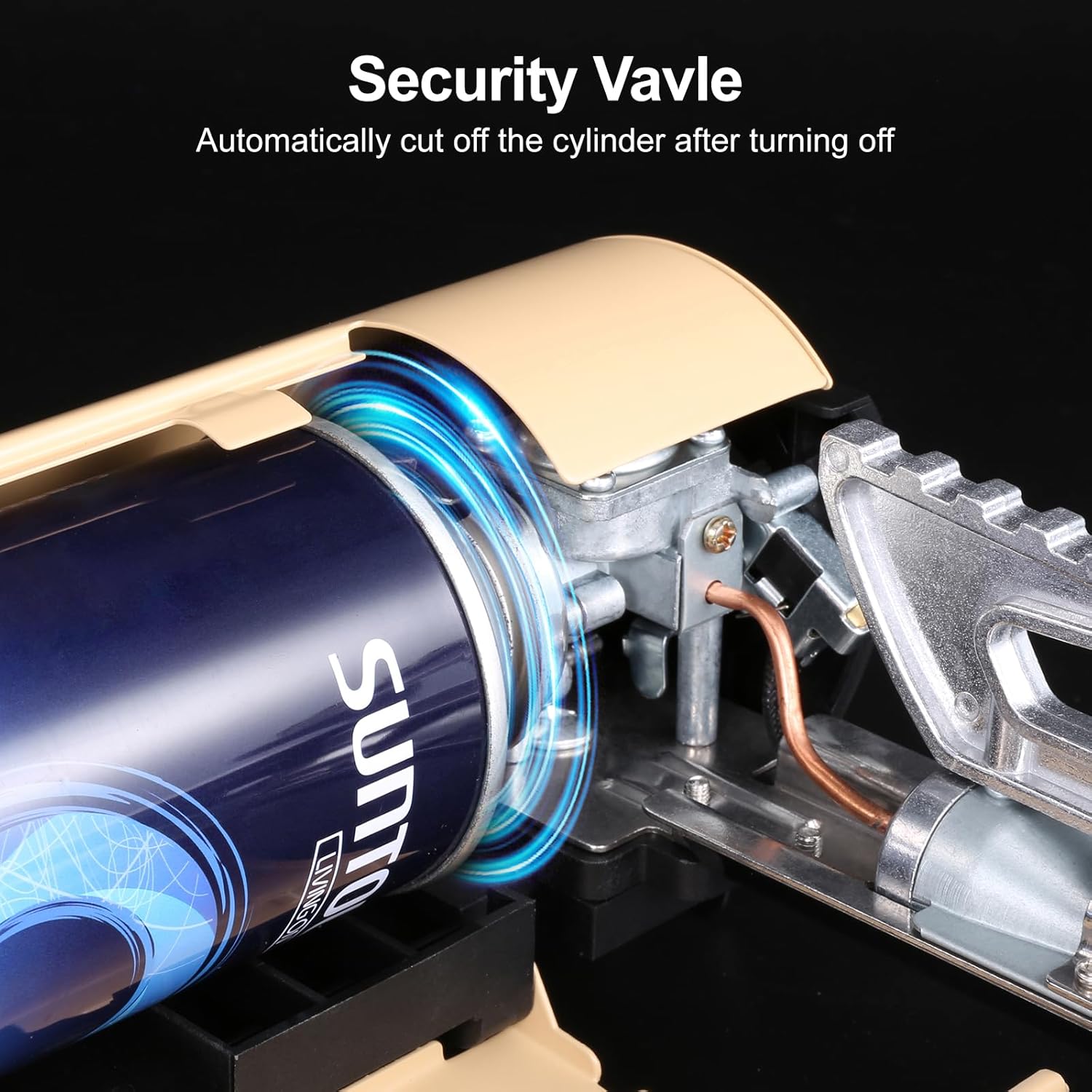 Odoland camping stove security valve mechanism