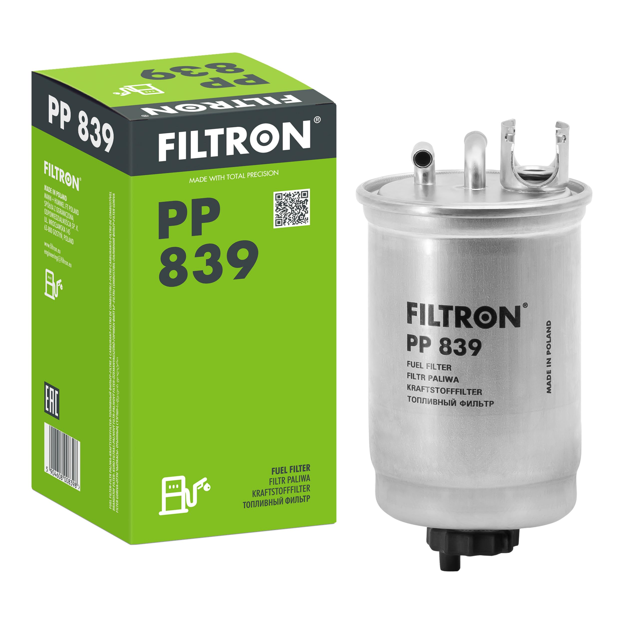 FILTRON PP 839 Combustible - para AUTOMÓVILES + VEHÍCULOS DE TRANSPORTE