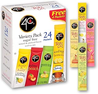 4C Totally Light Tea 2 Go Bonus Variety Pack Ice Tea Mix, 24-Count Boxes (Pack of 3)