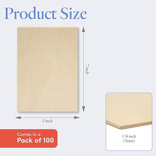 Miniatura 46 de Woodpeckers - Madera contrachapada de abedul báltico, 0.118 in, 1/8 x 8 pulgadas, caja de 16 hojas de abedul báltico de grado B/BB, perfecta