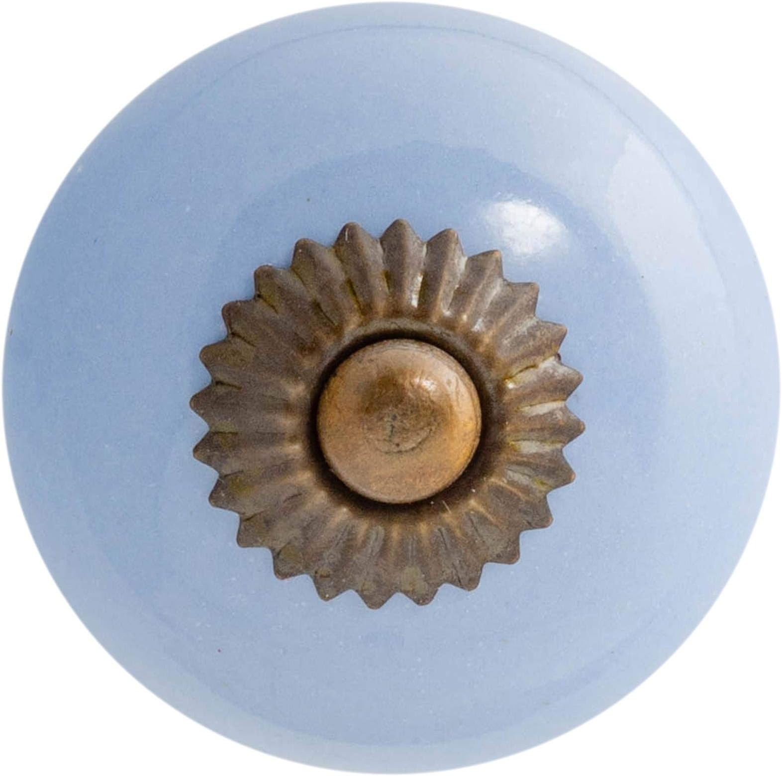 Nicola Spring Ceramic Cupboard Drawer Handle Knob - Blue
