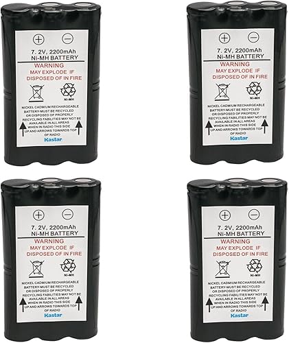 Kastar Paquete de 4 baterías de repuesto HNN9018A para Motorola HNN9018, HNN9018A, HNN9018AR, HNN9018B, HNN9018BR, Motorola CP50, Radius SP50