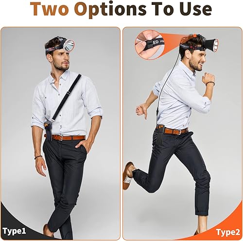 Miniatura 3 de Faro LED de alta potencia, diseño de separación, lámparas de cabeza para exteriores, impermeables y recargables, faro de larga distancia para