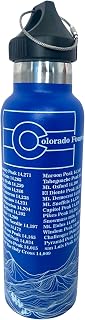 Colorado 14er's Blue Stainless Steal Water Bottle (Blue), Medium