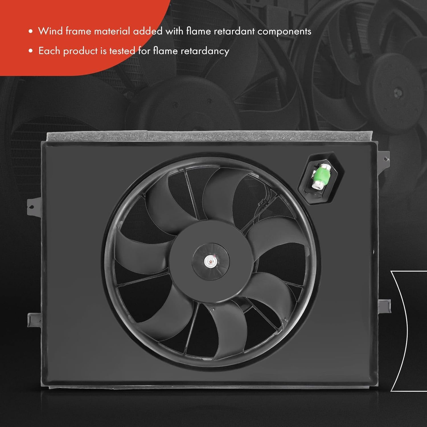A-Premium Engine Radiator Cooling Fan Assembly Compatible with Select Kia Models - 2010-2011 Soul, 2.0L