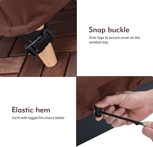 Miniatura 5 de Funda impermeable para silla de patio, resistente al agua