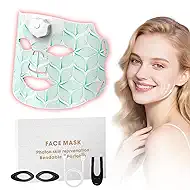 Red Light Therapy for Face, 7 Colors LED Red Light Mask, USB C Rechargeable Mask, Infrared Therapy for Face, Skin Firming & Radiant Glow, Therapy Device Face for Home Working Travel Yoga