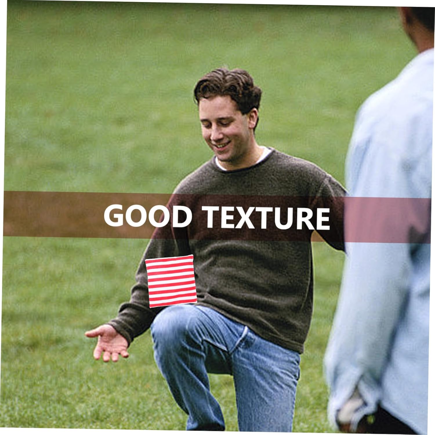 4Pcs Bean Bag Toss Game Interactive Canvas for Flag Design Stripes for Outdoor Play and Parties for Ages