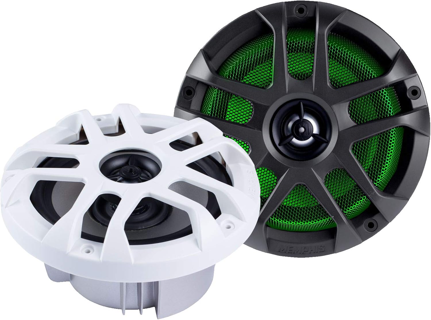 Memphis Audio MXA60L MXA 6.5" Marine Grade Coaxial Speakers w/RGB LED - Pair