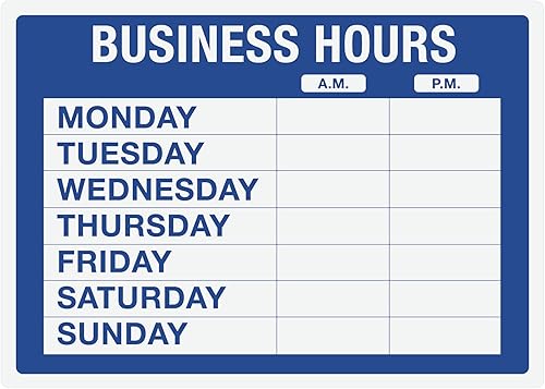 Cosco Sign Kit Static Cling Business horas 098023