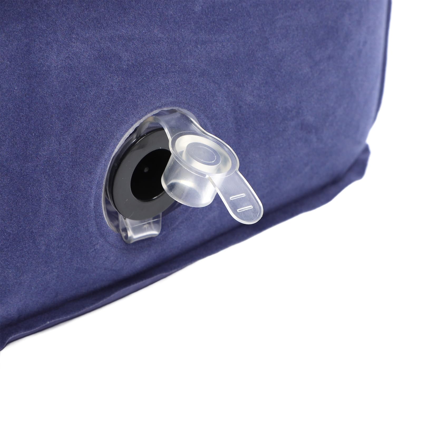 Poggiapiedi gonfiabile da viaggio, pressione dell'aria regolabile, cuscino da viaggio portatile, poggiapiedi gonfiabile per auto, casa, ufficio, treno, aereo (blu)