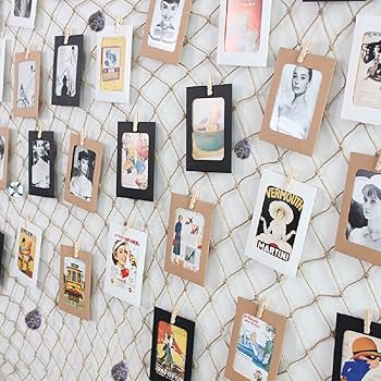 Amazon.co.jp: siawadeky 写真飾りネット 写真ガーランド 壁掛け