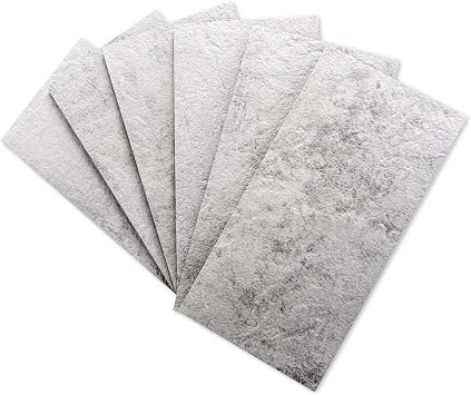 Art3d 102-Pack Peel and Stick Backsplash, Natural Stone White