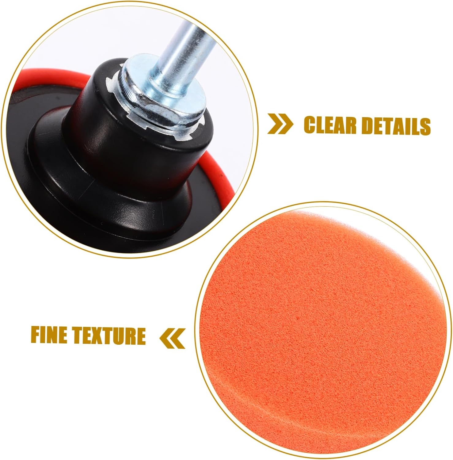 Luxshiny 1set Drill Buffer Attachment for Car Polisher Buffing Pad Set Car Wax Buffer