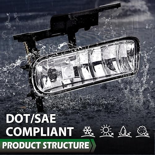 Miniatura 95 de GRAND ORANGE Luz antiniebla compatible con Chevy S10 1982-1997 y Chevy Blazer 1995-1997/GMC Jimmy/1988-1999 Chevy C1500 /GMC C1500 /GMC K1500