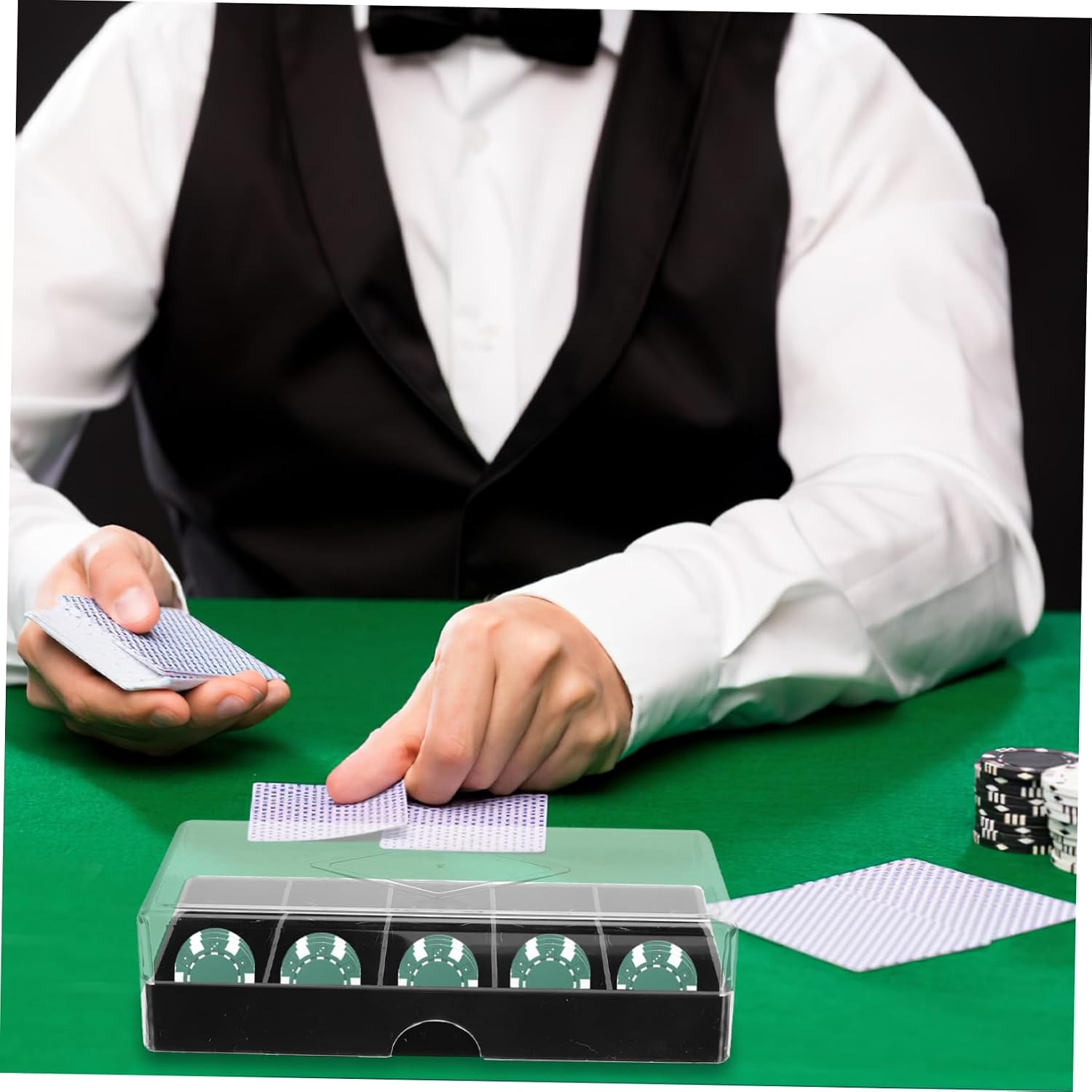 Acrylic Poker Chip Tray Poker Chip Box Case Empty Cases Storage Holder