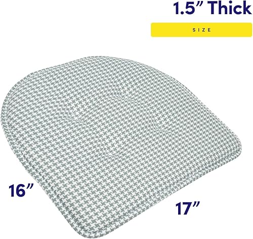 Miniatura 20 de Sweet Home Collection Cojines de espuma viscoelástica para silla, goma antideslizante y parte trasera de goma antideslizante en forma de U de 17 x