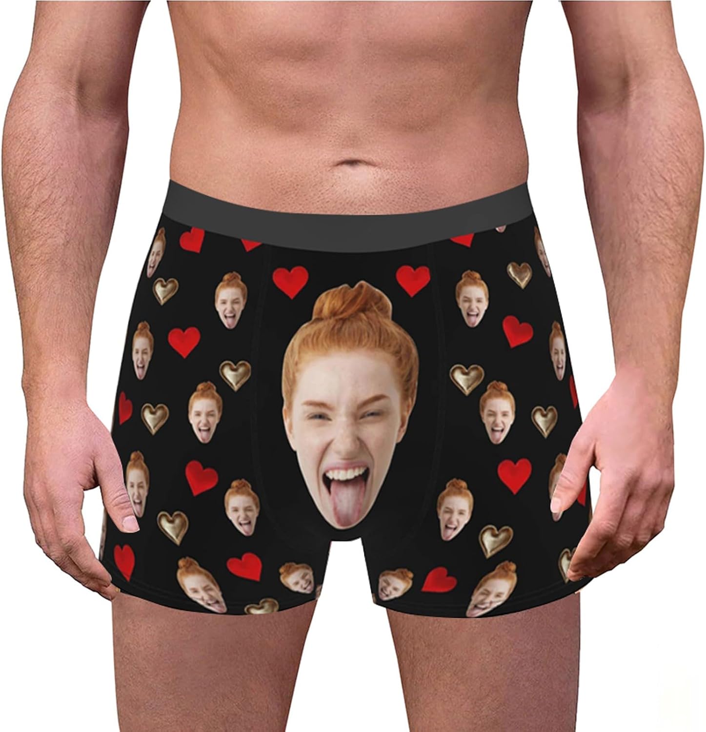 Boxer Personnalisé Cadeau Saint Valentin, Caleçon Personnalisé Humour