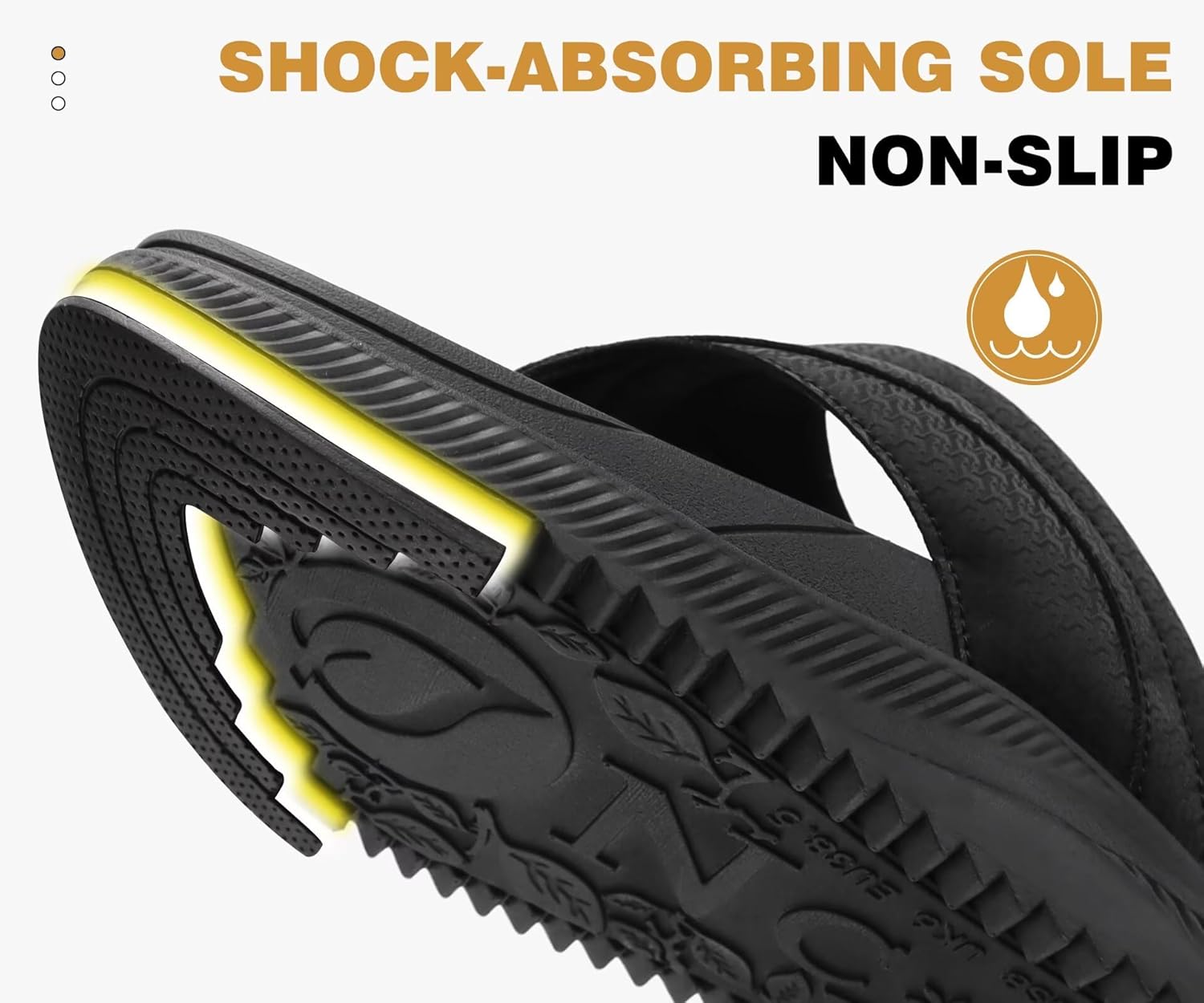 ONCAI Women's Orthotic Cushion Flip Flops Recovery Walking Sandals for Women with Arch Support Summer Comfortable Slip On Flip Flops for Womans Size 6-12 - Image 6