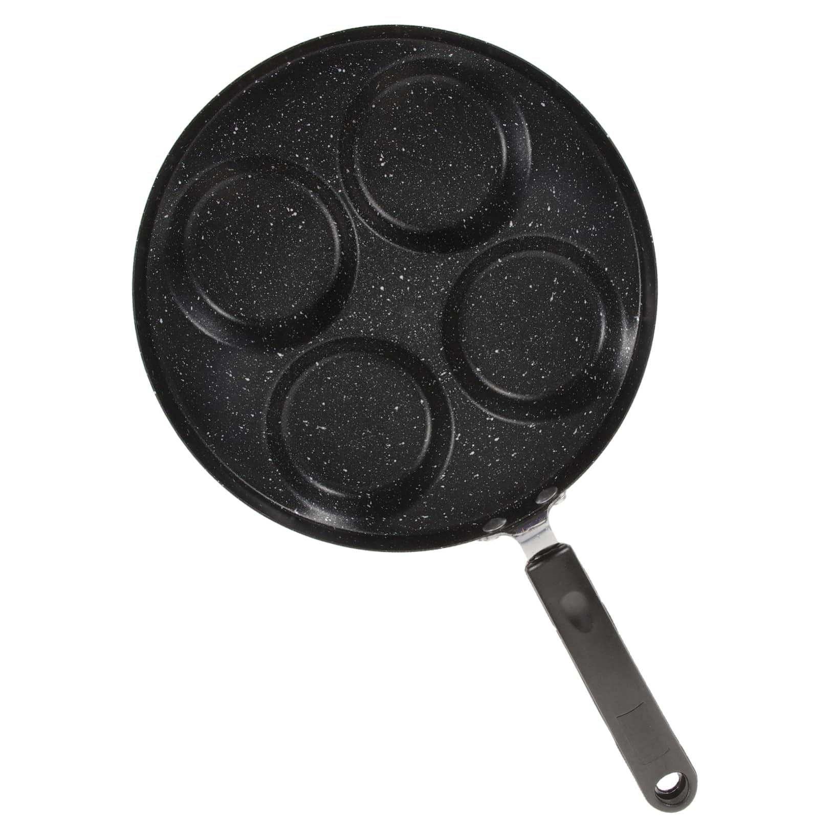 OUNONA 1PC Cup Nonstick Omelette Pan for Cooking Heat Resistant Long Handle Kitchen Gadget for People for Pancakes and Eggs Black