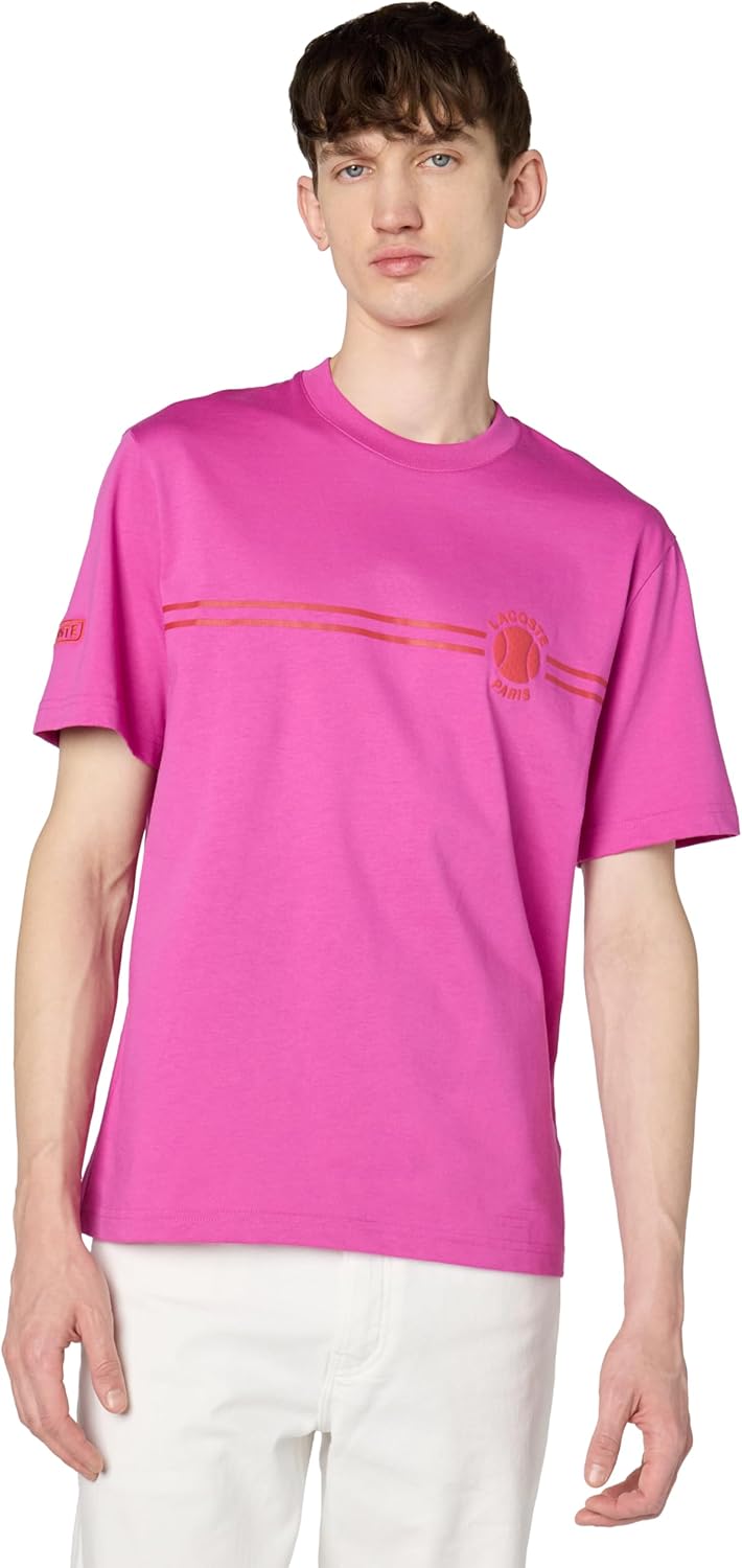 Lacoste Men's Printed Embroidered Cotton Jersey T-Shirt