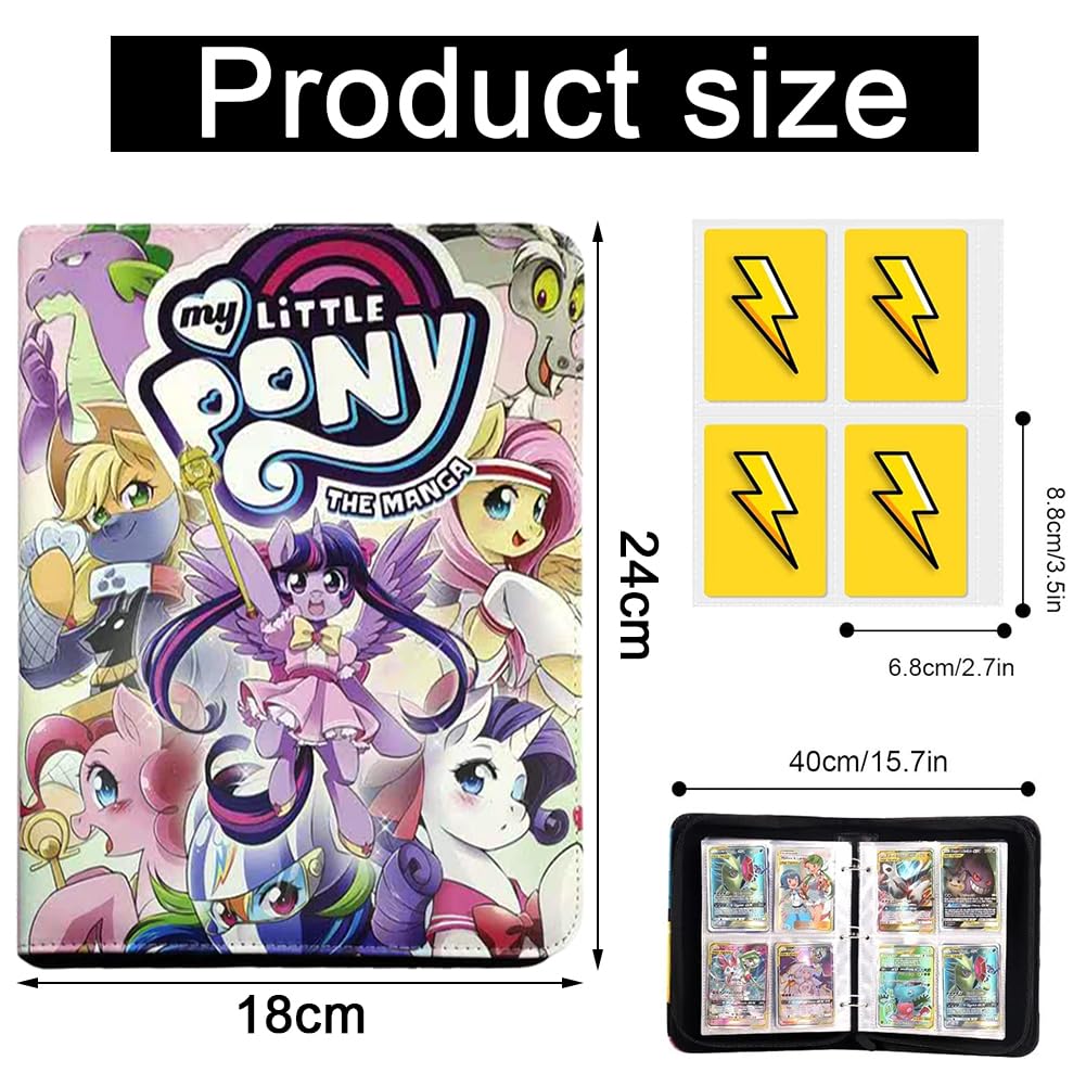 Anime Karten Sammelalbum Für 400 Karten – Mit 50 Hüllen & Tragetasche Für Kinder