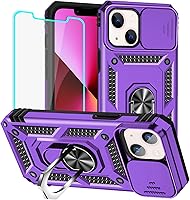 Vista 20 de HNHYGETE Funda para iPhone 13 con protector de pantalla HD: [grado militar de 20 pies probada en caídas] Funda protectora a prueba de golpes