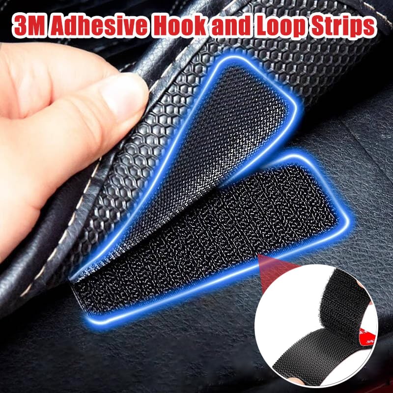 Image of 10Pcs Hook and Loop Double Sided Tape,Large Picture Hanging Strips Heavy Duty, Command Poster Strips, Self Sticky Adhesive Fasteners for Window Fixing, Mosquito Net, Carpets and DIY