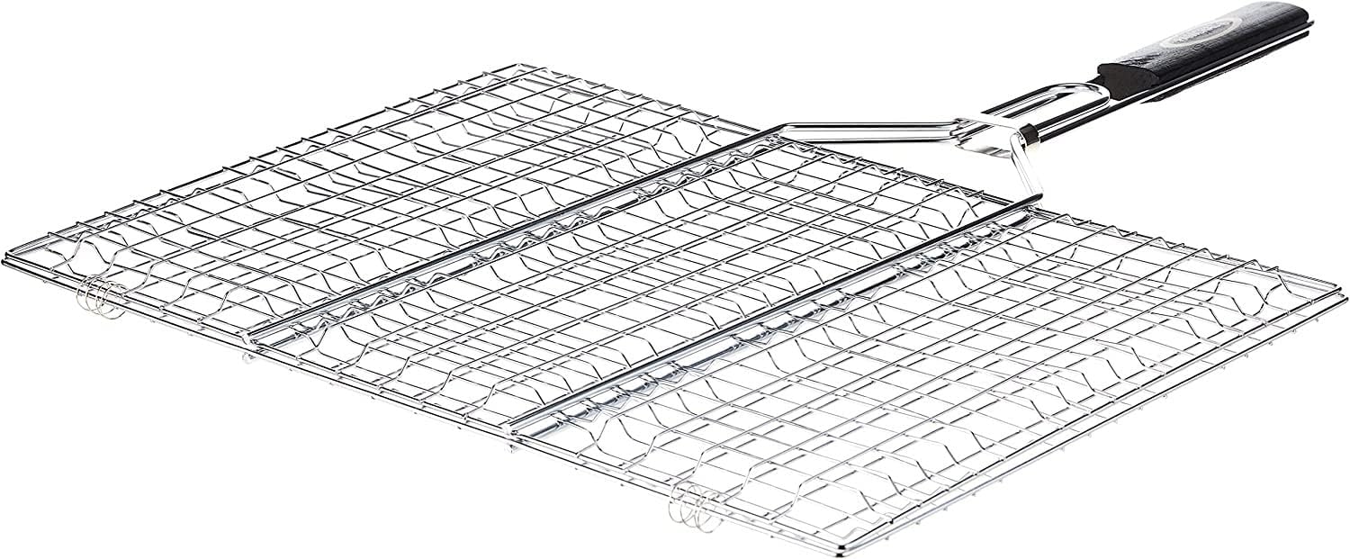 BBQ Grill Net with Wooden Handle, Small