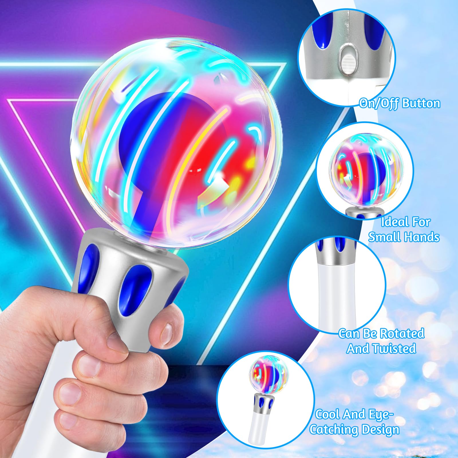 KutaKuta Musical Light Up Wand, 2025 Latest Light Up Magic Ball Toys Wand Sensory Light Up Toys - Image 2